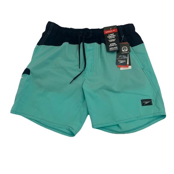 Speedo Hydro Square Leg Swim Trunk Shorts Men's Size Medium Colorblock - Picture 1 of 9